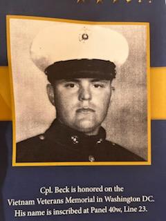 Carrolltown Post 506 American Legion Riders attended a Bridge Dedication ceremony at the Cresson American Legion on Thursday, October 24th, for Corporal James R Beck.