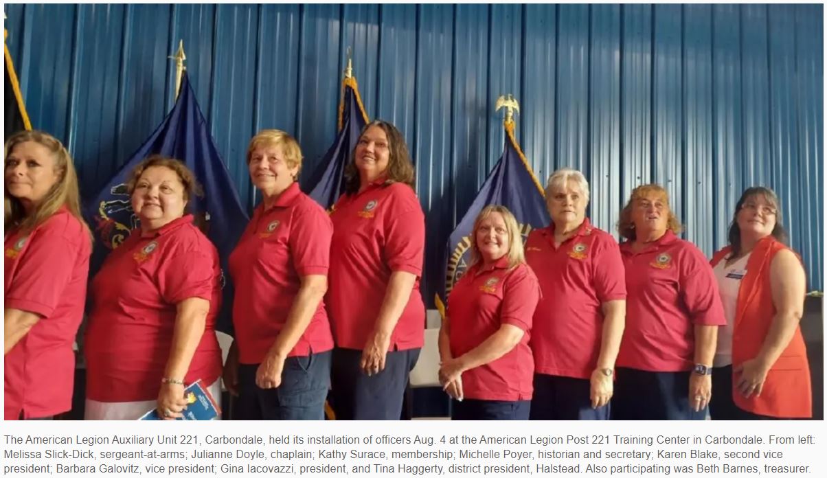 Carbondale AL Auxiliary Unit 221 installs new officers holds events